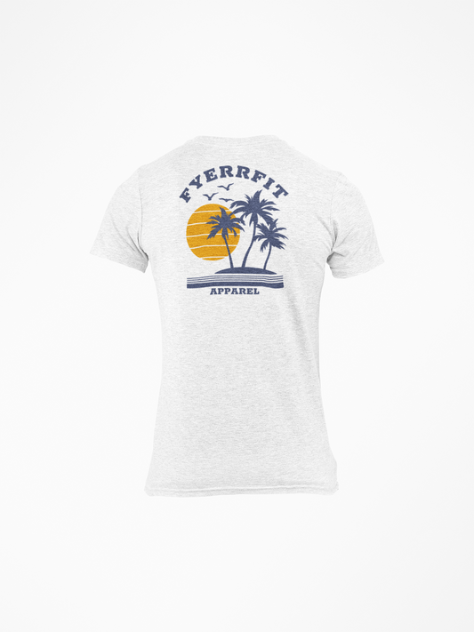 FYERRFIT Beach Graphic Tee - Sunny Palms